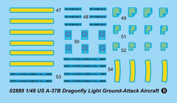 Trumpeter 02889 US A-37B Dragonfly Light Ground-Attack Aircraft (1:48)