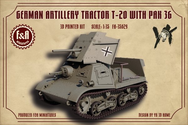 F&amp;A Miniatures FA-35029 T-20 with PAK 36 1/35