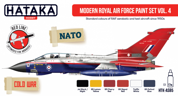 Hataka HTK-AS85 Modern Royal Air Force paint set vol. 4 6x17ml