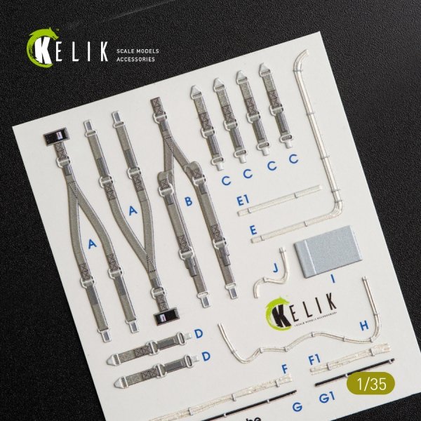 KELIK K35009 CH-54A TARHE INTERIOR 3D DECALS FOR ICM KIT 1/35