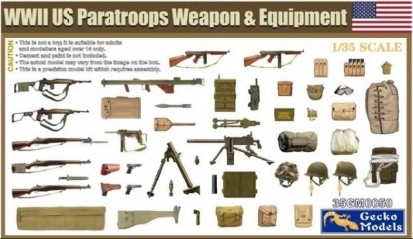 Gecko Models 35GM0050 WWII US Paratroops Weapon &amp; Equipment 1/35