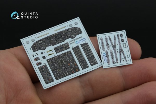 Quinta Studio QD48507 CH-47D 3D-Printed coloured Interior on decal paper (Italeri) 1/48