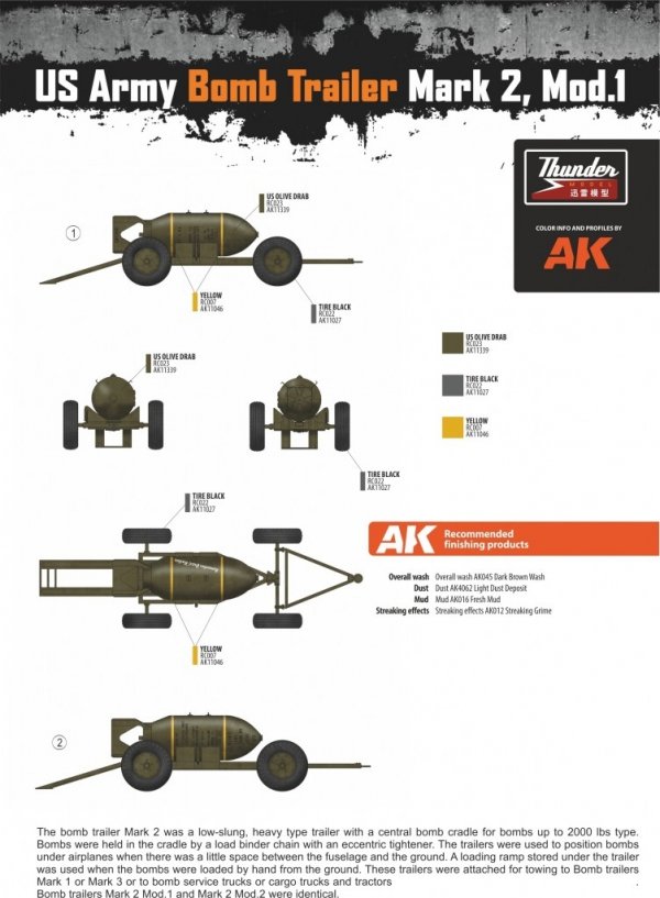 Thunder Model 32002 US Army Bomb Trailer Mark 2 1/32