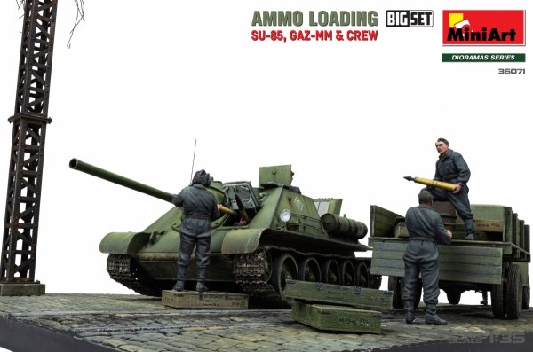 Miniart 36071 AMMO LOADING. SU-85, GAZ-MM and CREW. BIG SET 1/35