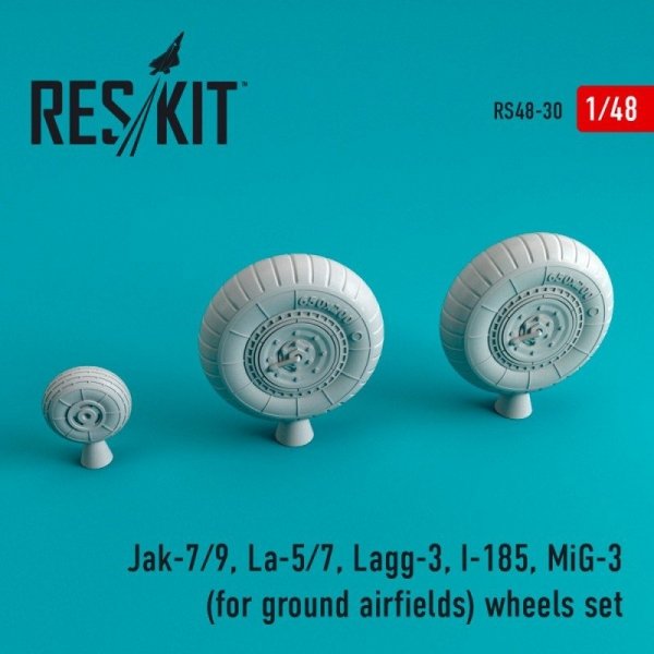 RESKIT RS48-0030 Jak-7/9, La-5/7, Lagg-3, I-185, Mig-3 (for ground airfields) 1/48