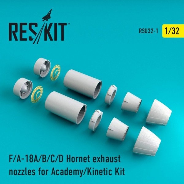 RESKIT RSU32-0001 F-18 Hornet exhaust nozzles for Academy/Kinetic Kit 1/32