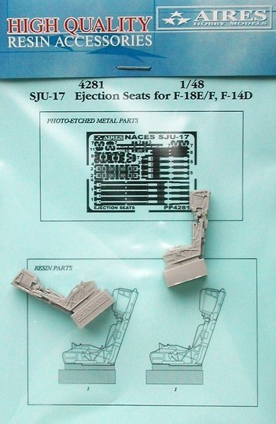Aires 4281 SJU-17 eject. seats for F-18E/F, F-14D 1/48 HASEGAWA