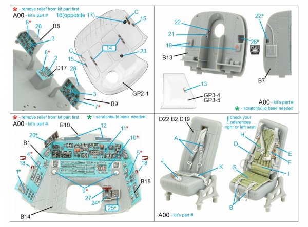 Quinta Studio QD48382 Mi-8MT 3D-Printed &amp; coloured Interior on decal paper (Trumpeter) 1/48