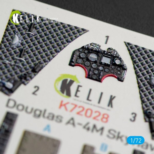 KELIK K72028 A-4M &quot;SKYHAWK&quot; INTERIOR 3D DECALS FOR FUJIMI/HOBBY 2000 KIT 1/72