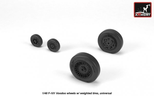 Armory Models AW48318 F-101 Voodoo wheels w/ optional nose wheels &amp; weighted tyres 1/48