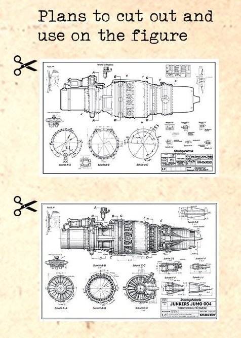 Das Werk DW32101 German Mechanics WW2  with Technical Drawings 1/32