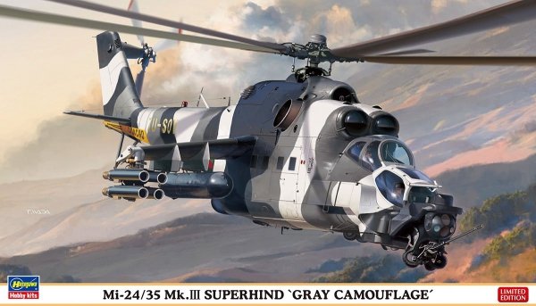 Hasegawa 02297 Mi-24/35 Mk.III SUPERHIND “GRAY CAMOUFLAGE” (1/72)