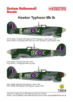 Techmod 72034 - Hawker Typhoon IB (1:72)
