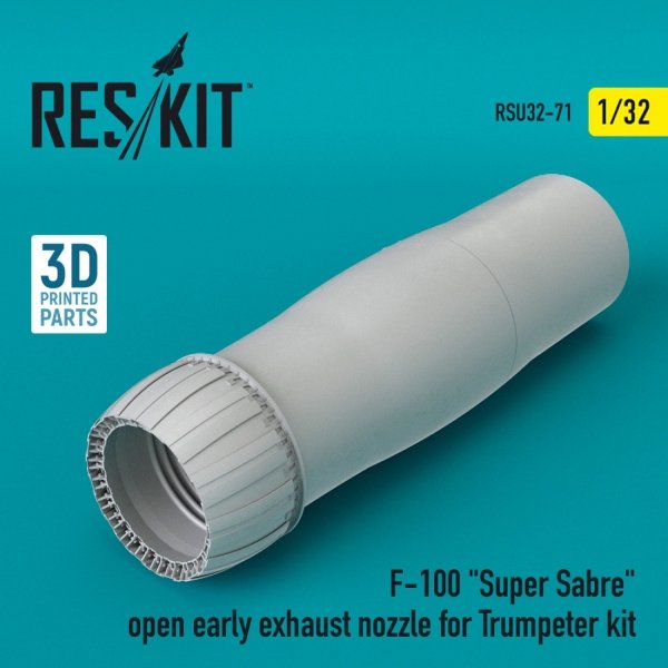 RESKIT RSU32-0071 F-100 &quot;SUPER SABRE&quot; OPEN EARLY EXHAUST NOZZLE FOR TRUMPETER KIT 1/32