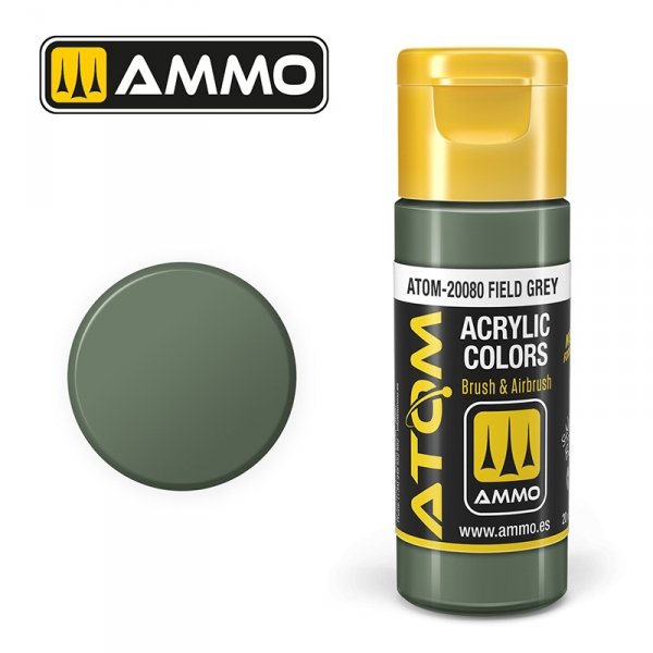 AMMO of Mig Jimenez 20080 ATOM COLOR Field Grey 20ml