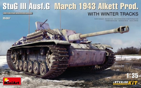 Mini Art 35367 StuG III Ausf. G March 1943 Alkett Prod. WITH WINTER TRACKS. INTERIOR KIT 1/35