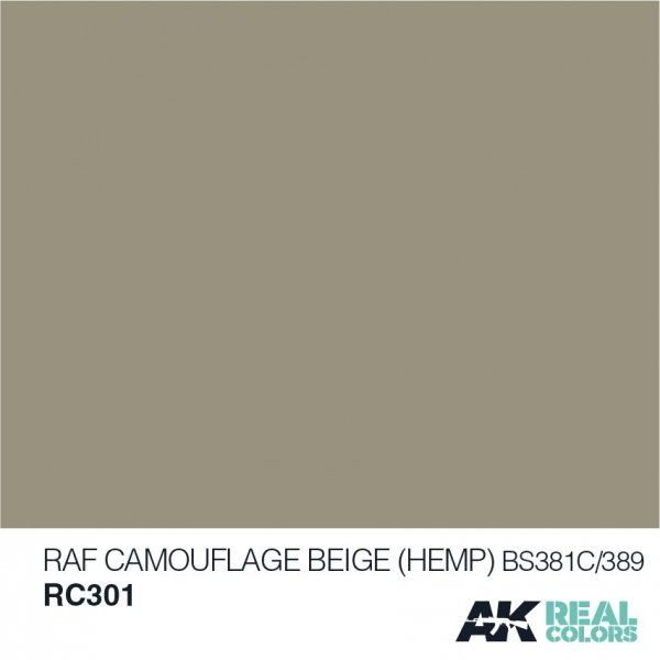 AK Interactive RC301 RAF CAMOUFLAGE BEIGE (HEMP) BS 381C/389 – 10ML