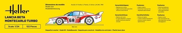Heller 56741 STARTER KIT Lancia Beta Montecarlo Turbo 1/24