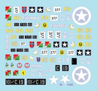 Star Decals 35-C1431 D-Day DUKW. British Amphibians # 3. 101 Coy (GT) and 377 Coy (GT) RASC. 1/35