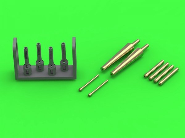 Master AM-72-177 Spitfire Mk.IIb/Vb -  lufy działek Hispano 20mm w osłonach i końcówki luf Browning .303 (do modelu Eduarda oraz IBG) 1/72