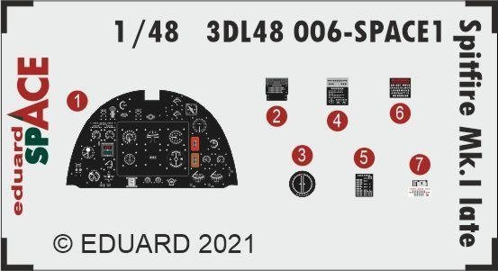 Eduard 3DL48006 Spitfire Mk.I late SPACE 1/48