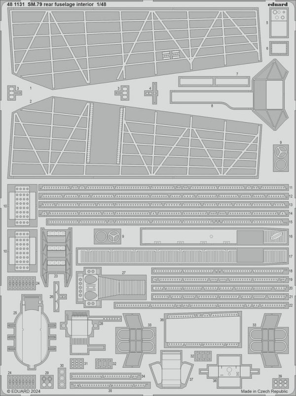 Eduard 481131 SM.79 rear fuselage interior EDUARD 1/48