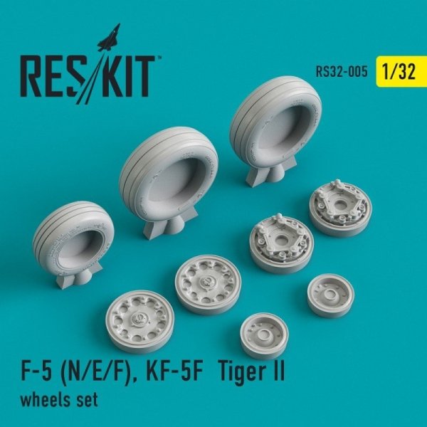 RESKIT RS32-0005 F-5 (N/E/F), KF-5F Tiger II wheels set 1/32
