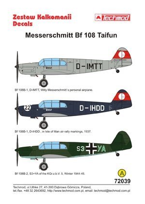 Techmod 72039 - Messerschmitt Bf 108 Taifun (1:72)