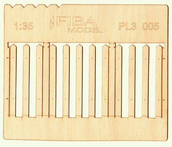 Model scene PL3-005 Wooden fence type 5 / Drewniany płot 1/35