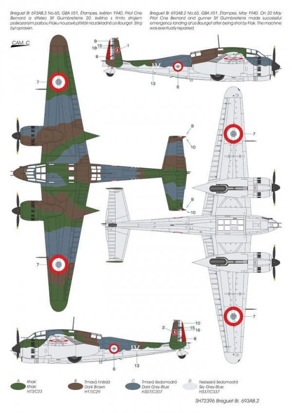 Special Hobby 72396 Breguet Br.693AB.2 'French Attack-Bomber' 1/72