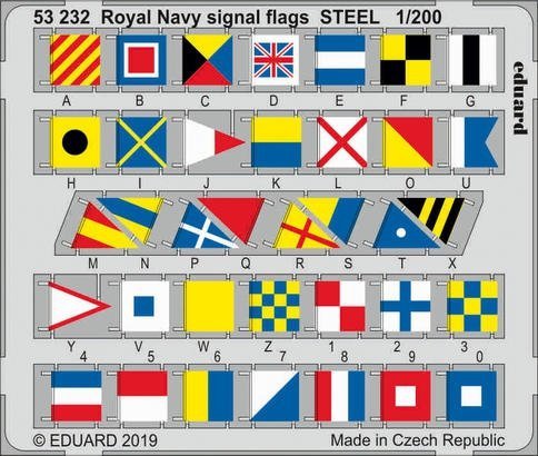 Eduard 53232 Royal Navy signal flags STEEL 1/200