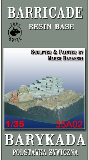 Toro 35A02 Barykada Podstawka Żywiczna 1/35