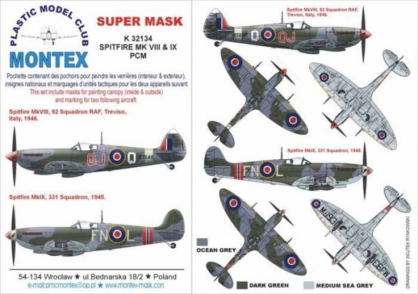 Montex K32134 Spitfire MkVIII &amp; IX  1/32