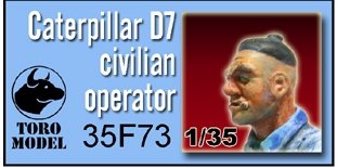 Toro 35F73 Kierowca-operator spychacza Caterpillar D7 Figurka do modelu firmy MINIART 1/35
