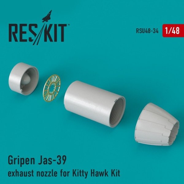 RESKIT RSU48-0034 Gripen Jas-39 exhaust nozzle for Kitty Hawk kit 1/48