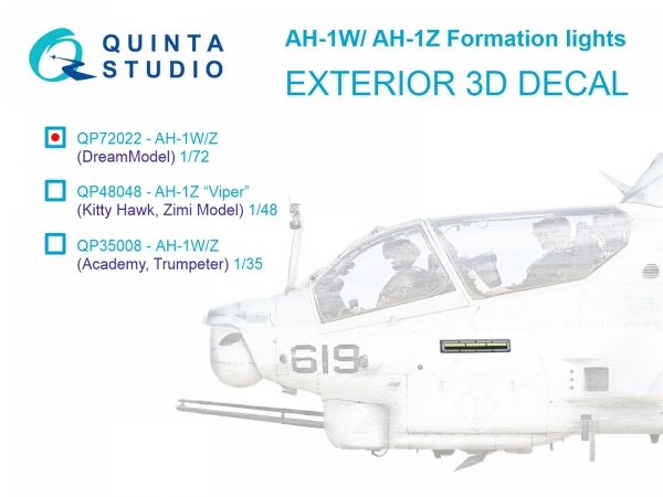 Quinta Studio QP72022 AH-1W/Z Formation (slime) lights (Dream Model) 1/72