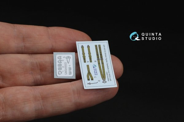 Quinta Studio QR+48103 British Fighter Seatbelts (mid WWII) (with metal buckles) (All kits) 1/48