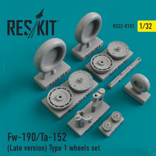 RESKIT RS32-0151 Fw-190/Ta-152 (Late version) Type 1 wheels set 1/32