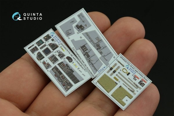 Quinta Studio QD48279 F/A-18C early 3D-Printed &amp; coloured Interior on decal paper (HobbyBoss) 1/48