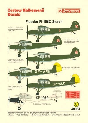 Techmod 48084 - Fieseler Fi 156C Storch (1:48)