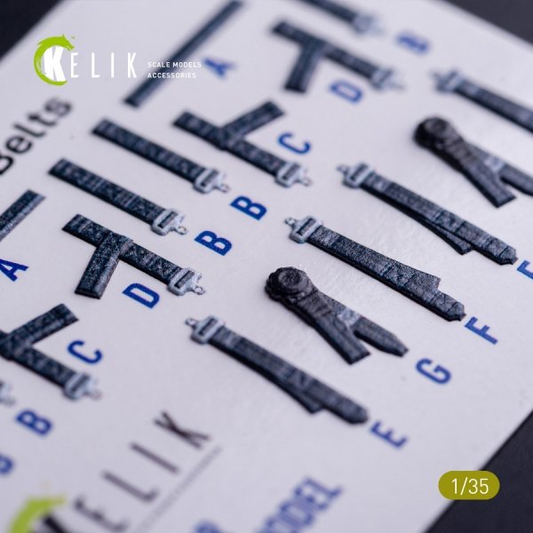 Kelik K35044 M1240A M-ATV seat belts - interior 3D decals for RFM kit 1/35