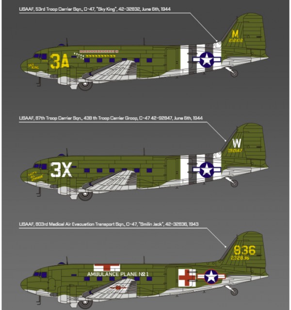 Academy 12633 USAAF C-47 Skytrain 1/144