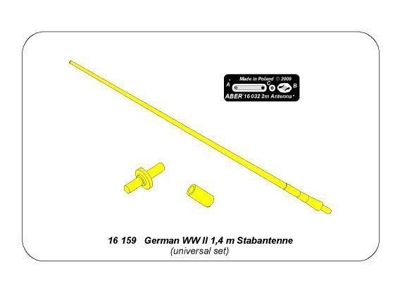 Aber 16159 German 1,4 m Stabantenne (1:16)