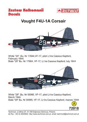 Techmod 72018 - Vought F4U-1A Corsair (1:72)