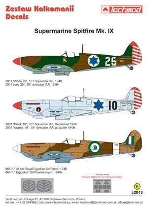 Techmod 32043 - Supermarine Spitfire IX (1:32)