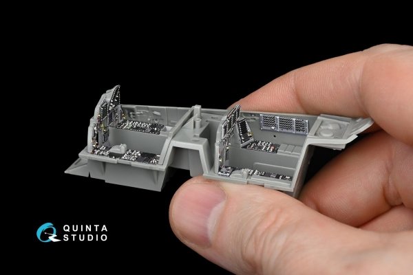 Quinta Studio QD48090 F-15E 3D-Printed &amp; coloured Interior on decal paper (for GWH kit) 1/48
