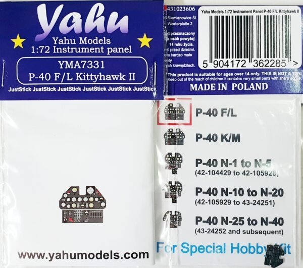 Yahu YMA7331 P-40 F/L Special Hobby 1/72