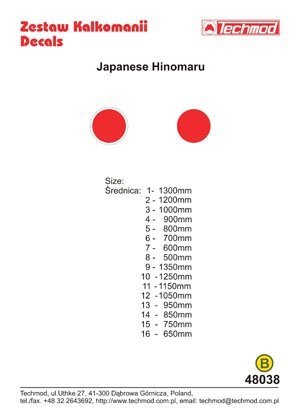 Techmod 48038 - Japanese Hinomarus (1:48)