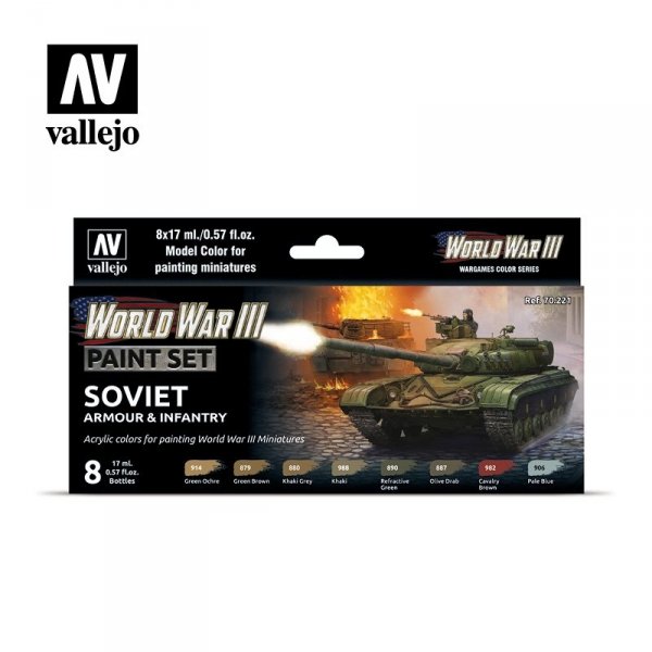Vallejo 70221 WWIII Soviet Armour &amp; Infantry 8x17ml