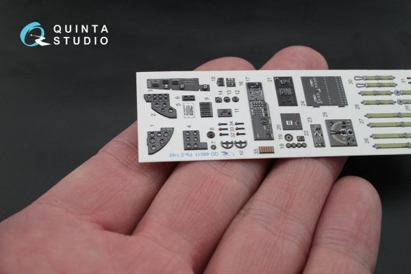 Quinta Studio QD48011 Pe-2 3D-Printed &amp; coloured Interior on decal paper (for Zvezda kits) 1/48